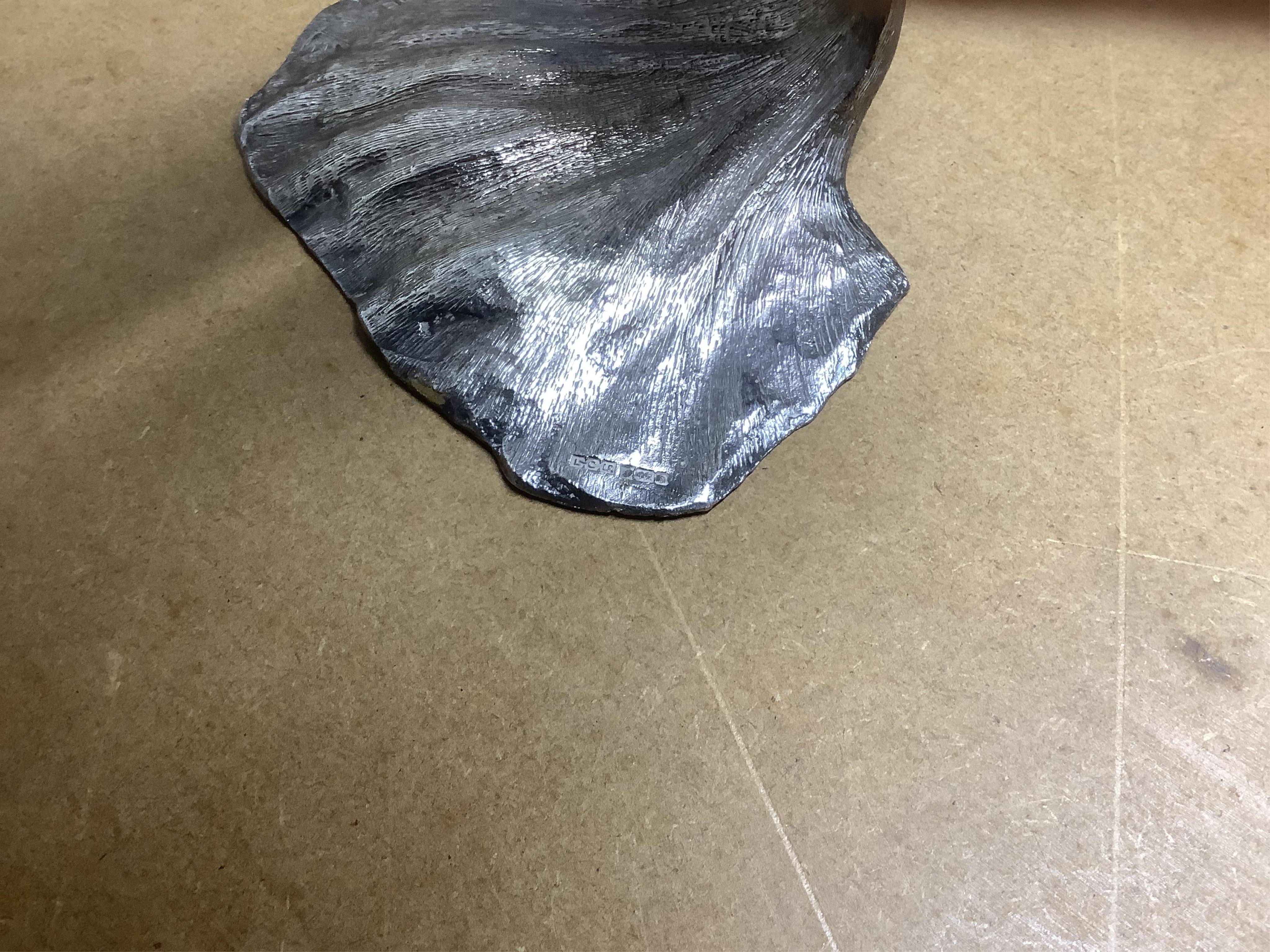After James Osborne. A modern large cast silver figural group depicting children upon dolphins, Lunts Castings Ltd, Birmingham, 1992, height 55.3cm, 90.7oz. Condition - good